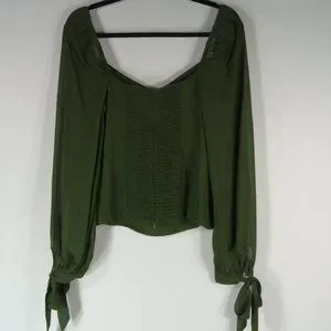 reformation sawtelle sweetheart neck blouse